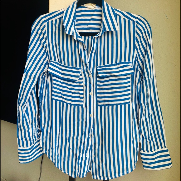 H&M Tops - H&M stripped nautica front pockets shirt